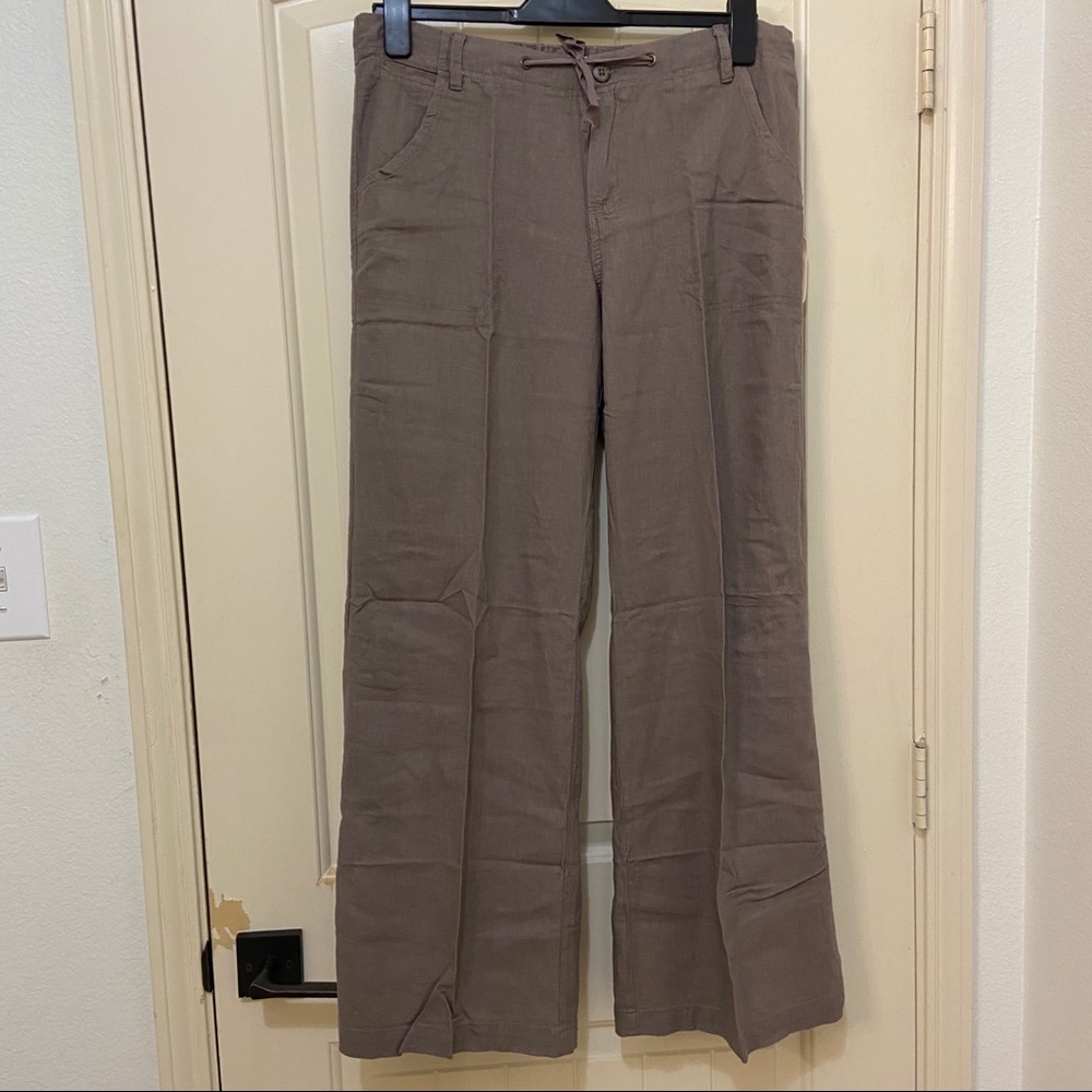 Just Living Women's Wide-Leg Drawstring Pants in Taupe